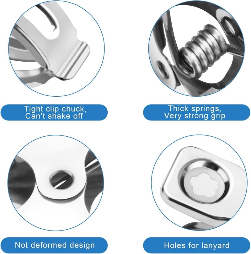 Cuxeedi 120 Pcs Greenhouse Clips, Garden Clips for Netting, Stainless Steel Greenhouse Clamps, Have a Strong Grip to Hold Down The Shade Cloth or Plant Cover on Garden Hoops or Greenhouse Hoops - Image 3
